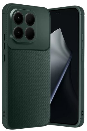 Newface Xiaomi Mi 15T Auto Focus Karbon Kapak - Koyu Yeşil
