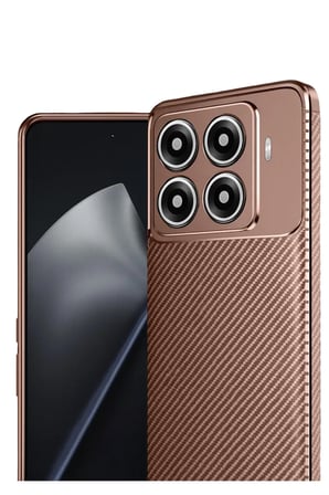 Newface Xiaomi Mi 15T Pro Auto Focus Karbon Kapak - Kahverengi