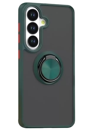 Newface Samsung Galaxy S26 Plus Montreal Yüzüklü Silikon Kapak - Yeşil