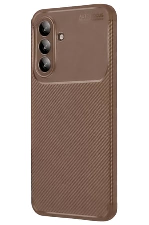 Newface Samsung Galaxy A57 5G Auto Focus Karbon Kapak - Kahverengi