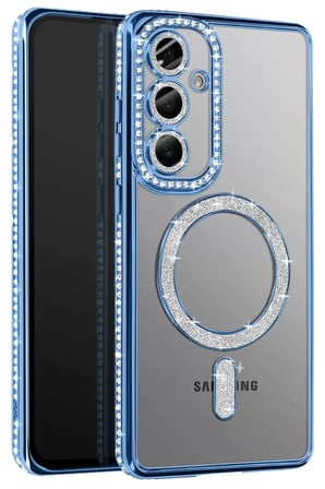 Newface Samsung Galaxy A37 5G Joke Simli Magneticsafe Kılıf - Mavi