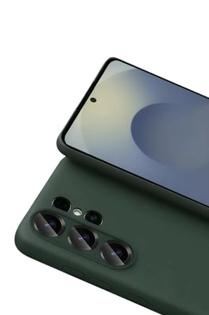 Newface Samsung Galaxy S26 Ultra Nano içi Kadife Silikon - Koyu Yeşil