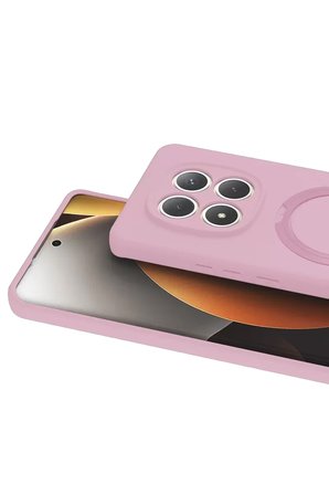 Newface Xiaomi Redmi Note 15 4G Regal Magsafe Standlı Kapak - Açık Pembe