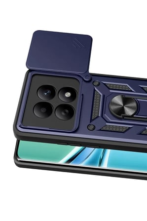 Newface Xiaomi Redmi Note 15 4G Pars Lens Yüzüklü Silikon - Lacivert