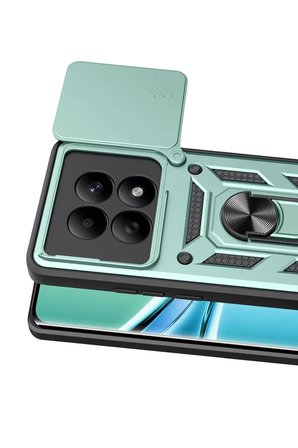 Newface Xiaomi Redmi Note 15 4G Pars Lens Yüzüklü Silikon - Yeşil