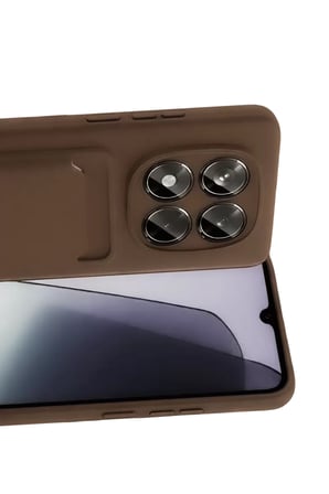 Newface Xiaomi Redmi Note 15 Pro 4G Kelvin Kartvizitli Silikon - Kahverengi