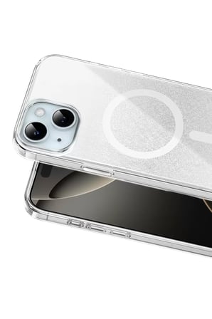 Onegif Apple iPhone 14 Sora Simli Magsafe Kapak - Beyaz