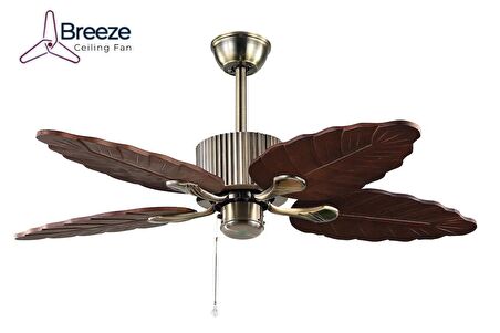 Breeze - Urla Antik Bronz - 122 Cm. Ahşap Kanatlı Tavan Vantilatörü