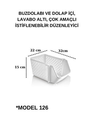 5 Adet Çok Amaçlı Dolap Içi Evye Altı Ve Buzdolabı Içi Katlı Düzenleyici Beyaz