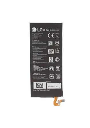 LG BL-T33 Batarya LG Q6 Batarya LG Uyumlu BL-T33 Uyumlu Yedek Batarya