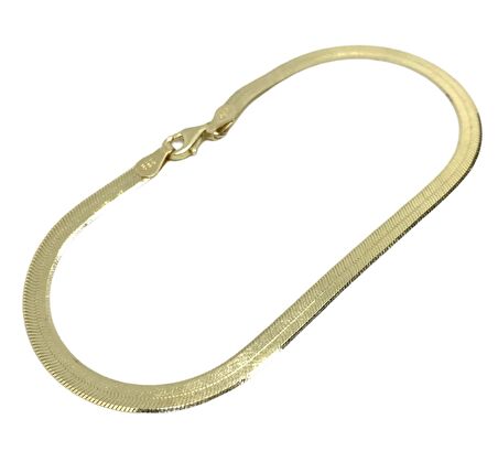 Ezme Zincir Altın Bileklik 14 Ayar