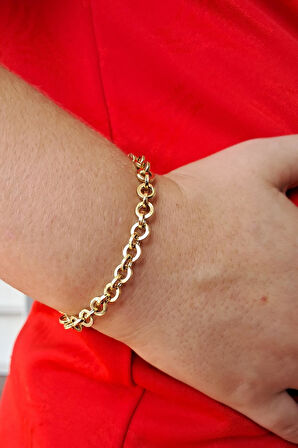 Halka Erkek Çocuk Altın Bileklik