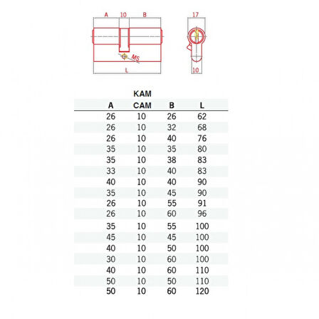 İto 254/68k Silindir Barel, 3 Anahtarlı 26/10/32 Mm