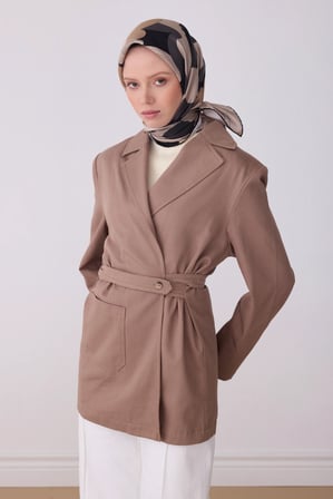 Belli Nostalji Serisi Twill İ̇Pek Desenli Eşarp 4306D