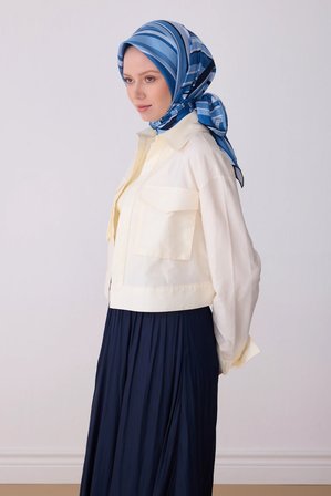 Belli Twill İpek Desenli Eşarp 4311D