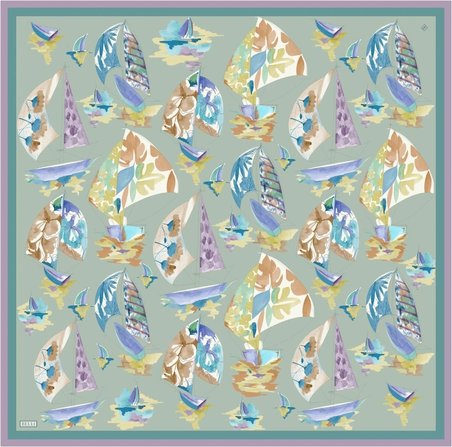 Belli Twill İpek Desenli Eşarp 4316D