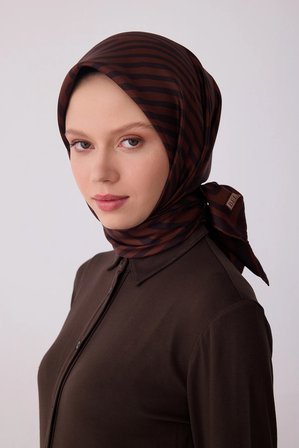 Belli Twill İpek Desenli Eşarp 4325D
