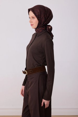 Belli Twill İpek Desenli Eşarp 4325D