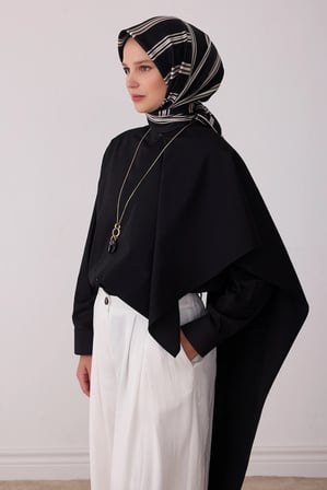 Belli Karma Desenli %100 Twill İpek Eşarp 4405D