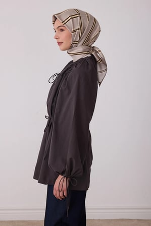 Belli Karma Desenli %100 Twill İpek Eşarp 4405D
