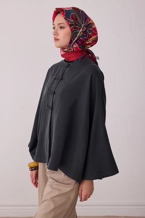 Belli Çiçek Desenli Twill İpek Eşarp 4413D