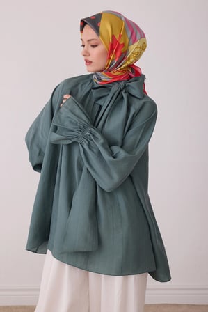 Belli Desenli Twill İpek Eşarp 4409D
