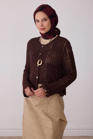 Belli Geometrik Desenli Twill İpek Eşarp 4429D
