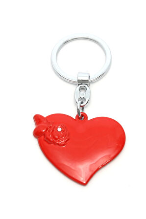 Kırmızı Kalp Anahtarlık