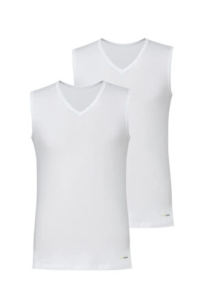 BLACKSPADE ERKEK KOLSUZ V YAKA T-SHİRT 2'Lİ PAKET 9677