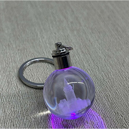BlackCraft Ledli Galata Kulesi Tasarımı Kristal Anahtarlık (BC-72AE45)