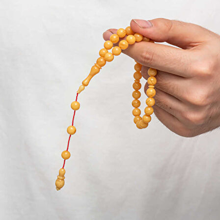 BlackCraft Yuvarlak Sıkma Kehribar Tesbih (BC-E265AB)