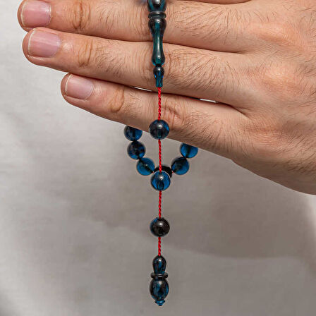 BlackCraft Yuvarlak Sıkma Kehribar Tesbih (BC-E265AB)