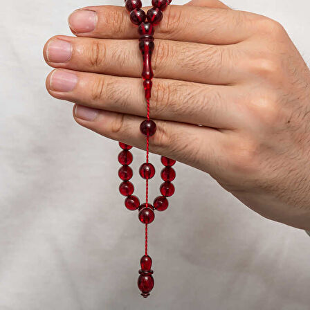 BlackCraft Yuvarlak Sıkma Kehribar Tesbih (BC-E265AB)