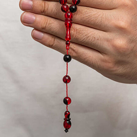 BlackCraft Yuvarlak Sıkma Kehribar Tesbih (BC-E265AB)