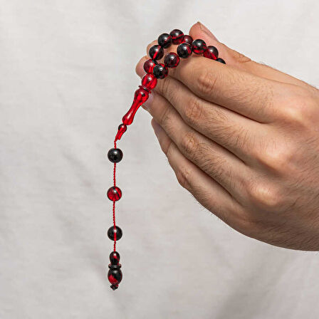 BlackCraft Yuvarlak Sıkma Kehribar Tesbih (BC-E265AB)