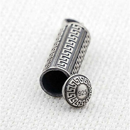 BlackCraft Gümüş İçi Açılabilen Muska Kabı Cevşen Kolye (BC-B6C00D)