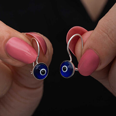 BlackCraft Gümüş Sallantılı Nazar Kadın Küpe (BC-1A0014)