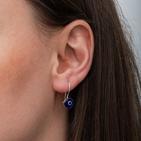 BlackCraft Gümüş Sallantılı Nazar Kadın Küpe (BC-1A0014)