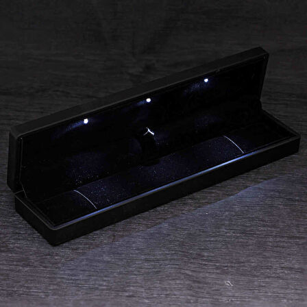 BlackCraft Gümüş Işıklı Kutulu Taşlı Gurmet Kadın Bileklik (BC-702BE5)