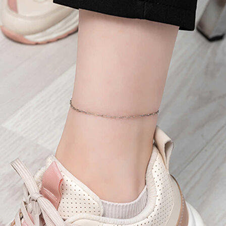 BlackCraft 925 Ayar Gümüş Zincir Desenli Halhal (BC-AF4333)