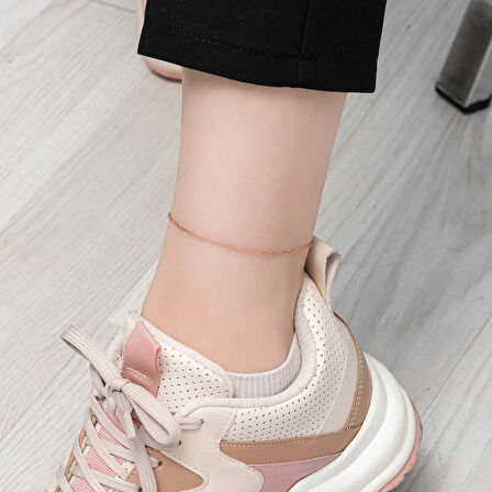 BlackCraft 925 Ayar Gümüş Rose Zincir Desenli Halhal (BC-1511EB)