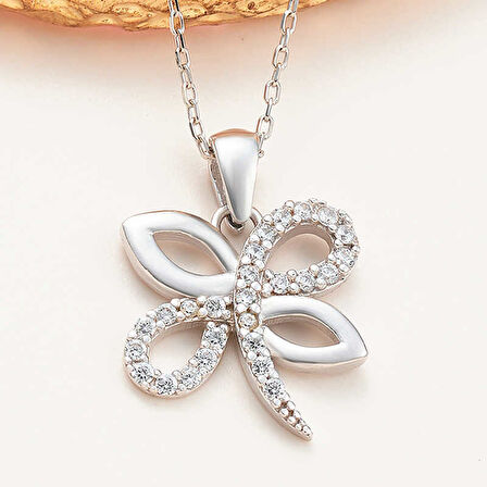 BlackCraft 925 Ayar Gümüş Yusufçuk Kadın Kolye (BC-154364)