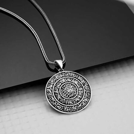 BlackCraft Gümüş Ayetel Kürsi Kolye (BC-901B71)