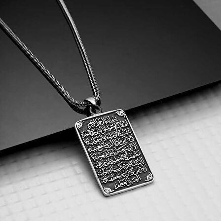 BlackCraft Gümüş Ayetel Kürsi Kolye (BC-901B71)