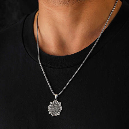 BlackCraft Gümüş Ayetel Kürsi Kolye (BC-901B71)