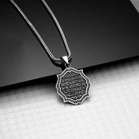 BlackCraft Gümüş Ayetel Kürsi Kolye (BC-901B71)