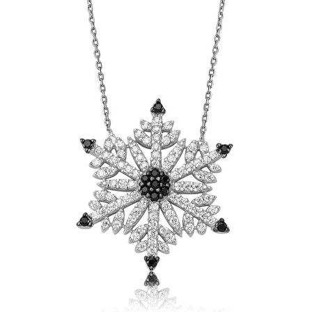 BlackCraft 925 Ayar Gümüş Kar Tanesi Kadın Kolye (BC-BC398D)