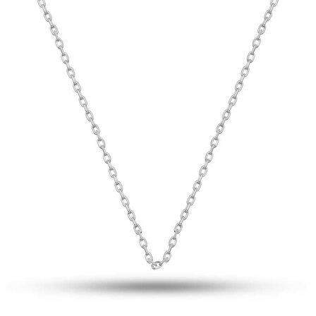 BlackCraft Gümüş 0.30 Mikron 50 Cm Forse Kadın Zincir (BC-F474C9)