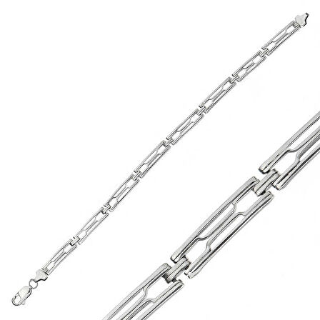 BlackCraft 925 Ayar Gümüş Oksitli Erkek Bileklik (BC-796DF1)