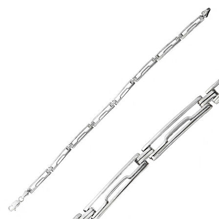 BlackCraft 925 Ayar Gümüş Oksitli Erkek Bileklik (BC-796DF1)